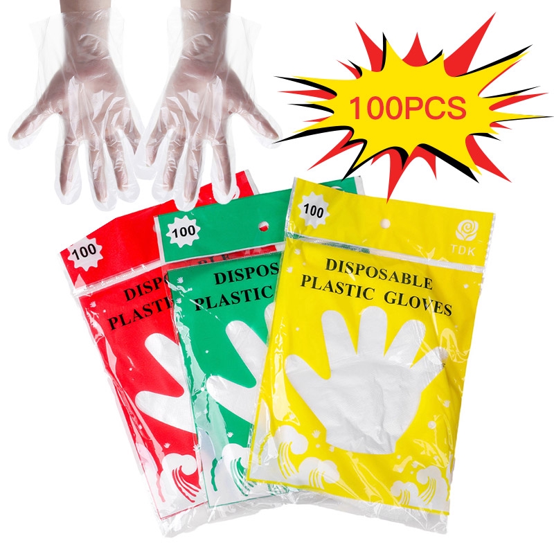Set 100 găng tay nilon dùng 1 lần tiện dụng