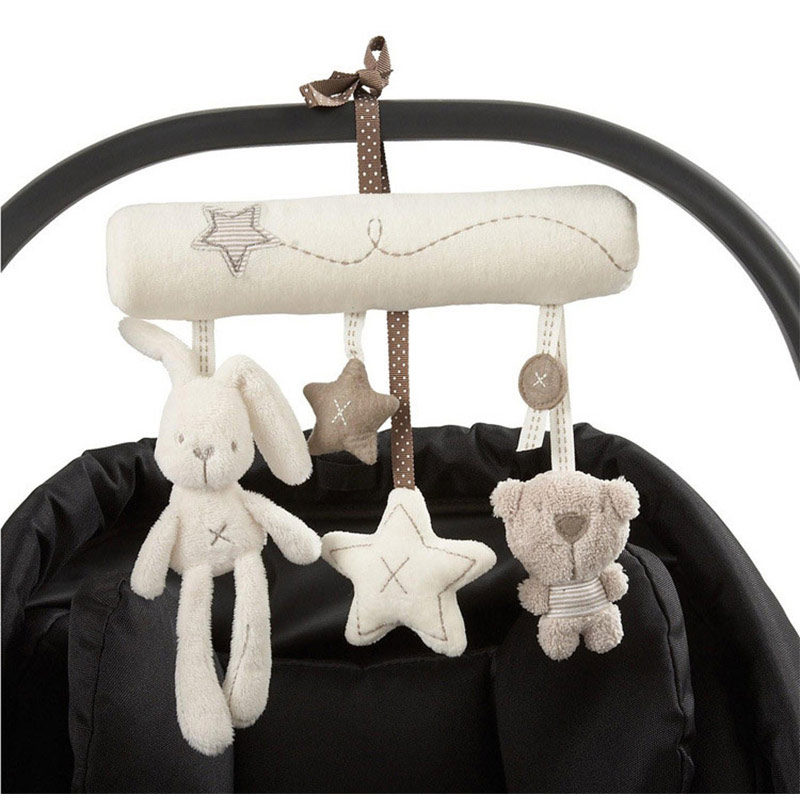 Trẻ sơ sinh Toddler Lục lạc đồ chơi cho xe đẩy em bé nôi mềm thỏ gấu phong