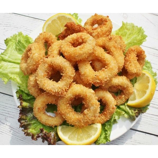 1Kg Mực Ống Cắt Khoanh Đ.ông lạnh