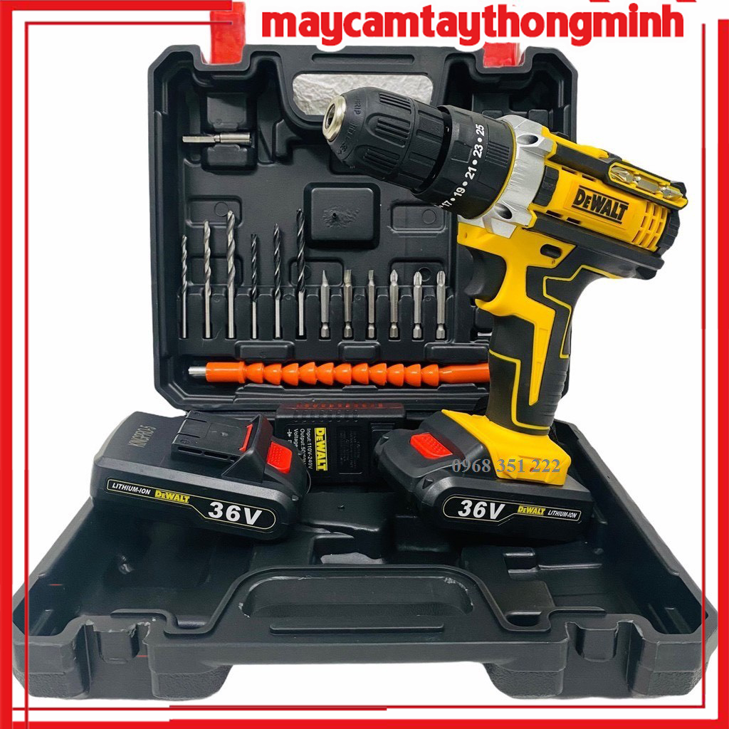 Máy khoan pin Dewalt 36V khoan betong, khoan tường, khoan sắt bắn vít model DCD771