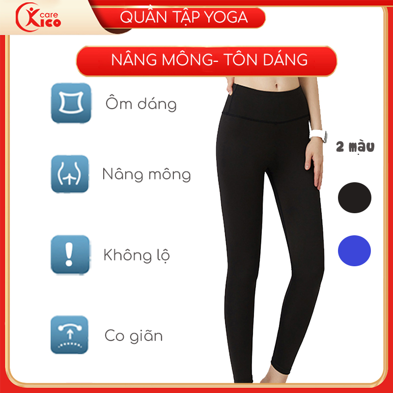 Quần tập Gym, tập Yoga thể thao KICOCARE nâng mông tôn dáng Cao Cấp-T1-QUAYG01