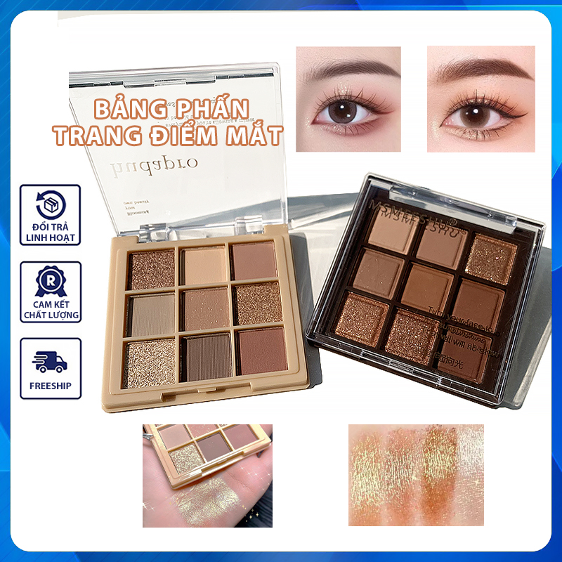 Bảng phấn mắt 25 ô, Bảng phấn trang điểm mắt Make up mắt ánh nhũ lên màu tự nhiên rạng rỡ, Phấn mắt nội địa Trung