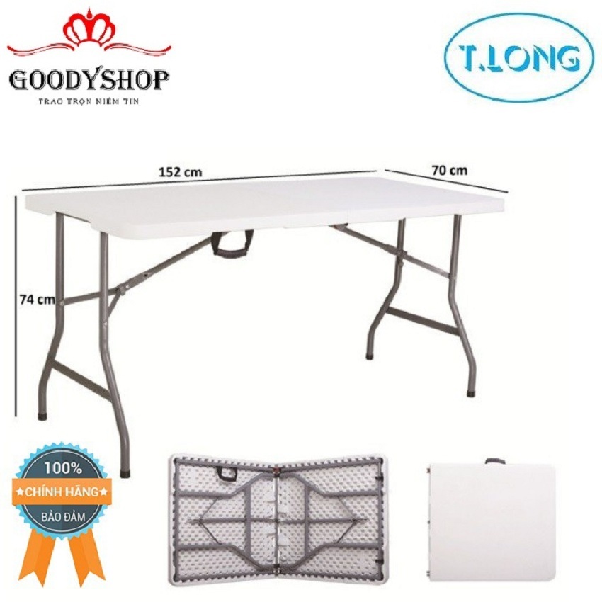 Bàn xếp chữ nhật fh152 thanh long 152 x 70 x 74 dễ dàng sử dụng, tiện lợi ,gọn gàng và sang trọng goodyshop