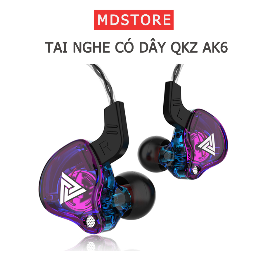 Tai nghe chống ồn QKZ AK6, tai nghe nhét tai âm bass cực mạnh, chơi game nghe nhạc đỉnh cao