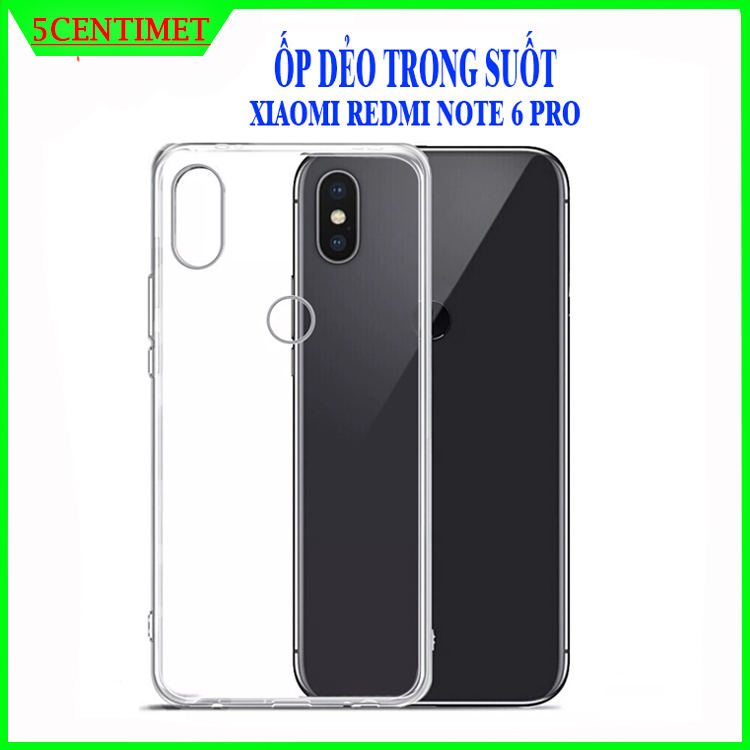 "ỐP Dẻo trong Xiaomi Redmi Note 6 Pro" Loại tốt, chống ố vàng, Loại Dày Acovit
