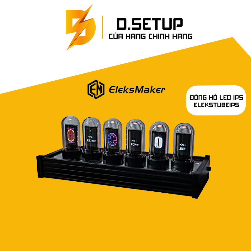 Đồng hồ Eleksmaker IPS Colorful LED Tube APP - Đồng hồ màn hình led ống để bàn elekstube ips