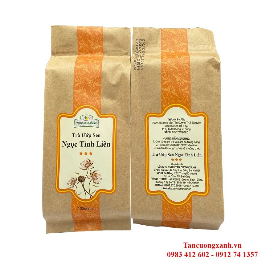 Trà tân cương ướp sen ngọc tỉnh liên 100gr