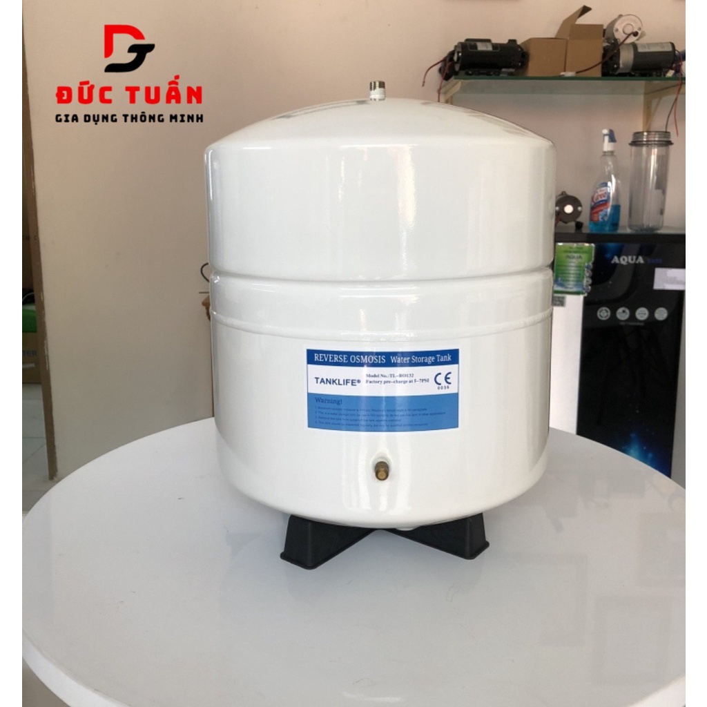 Bình áp thép 3.2G 10 lít - Tặng kèm van bình áp - Bình chứa nước dành cho máy RO