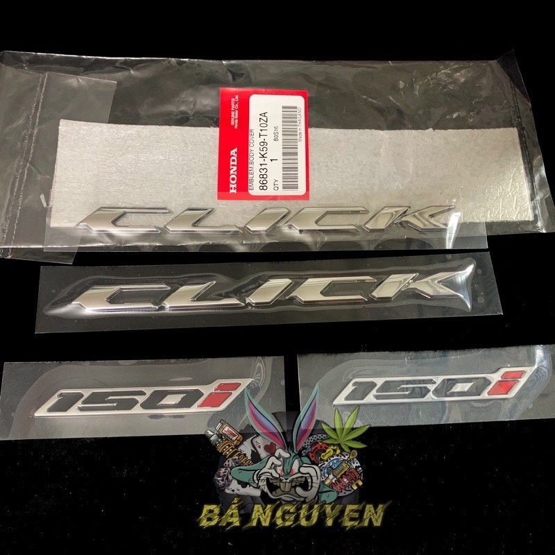 Tem Click 150i Chữ Nổi Zin Chính Hãng Thailand