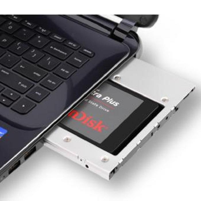 Caddy Bay SATA 3.0 9.5mm gắn thêm ổ cứng HDD SSD cho Laptop  (Có video hướng dẫn) Tặng Tovit