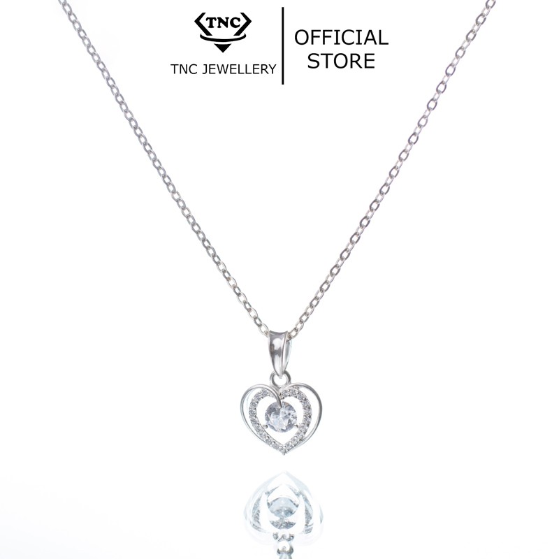 Vòng cổ bạc, dây chuyền bạc trái tim cặp đôi tnc jewellery