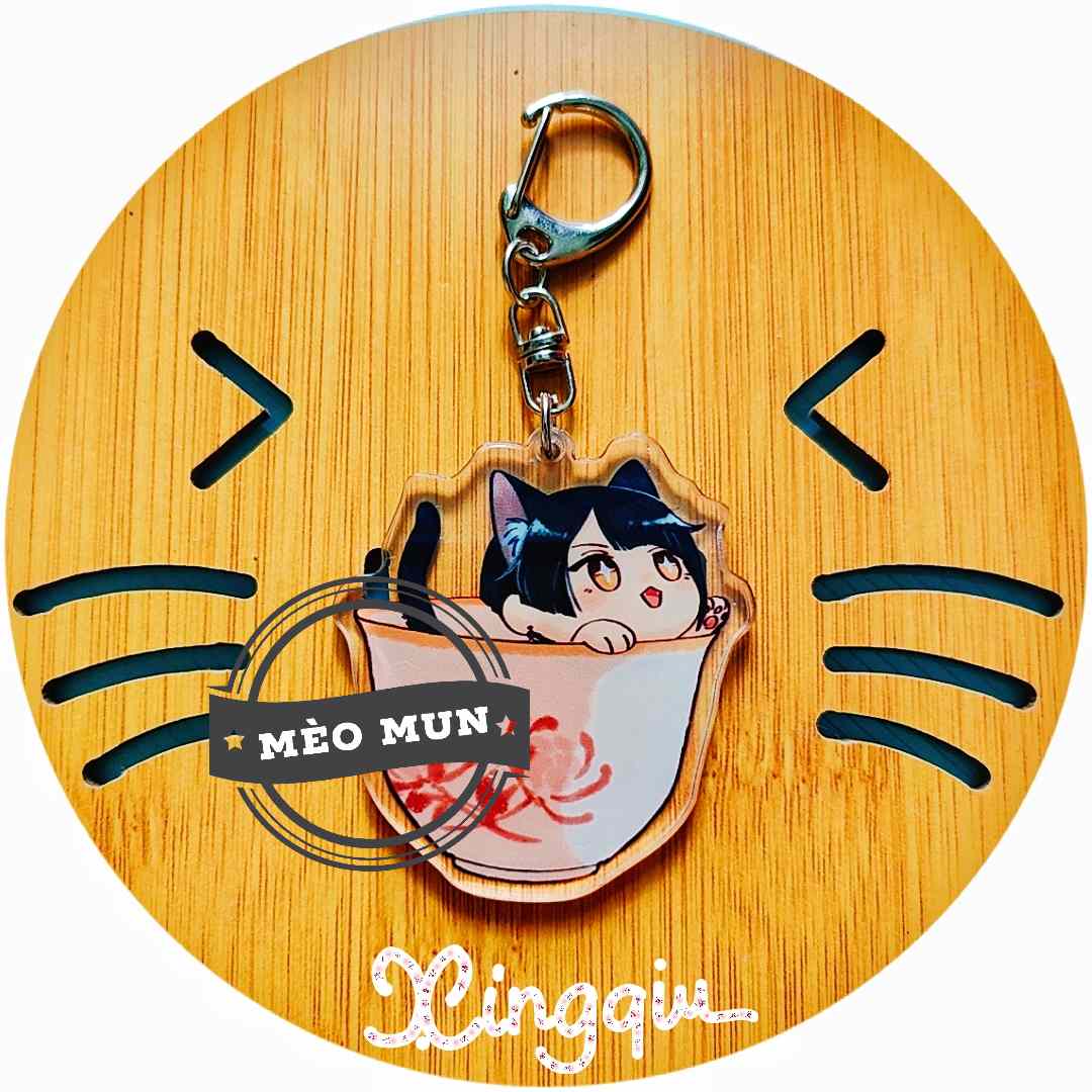 Móc khóa XINGQIU Genshin Impact mẫu ly trà