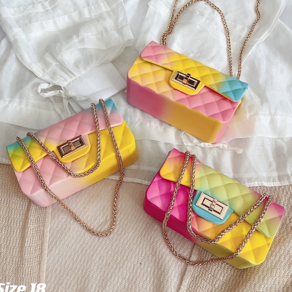 Túi đeo chéo nhựa đổi màu silicon đẹp thời trang cao cấp đi chơi sang trọng