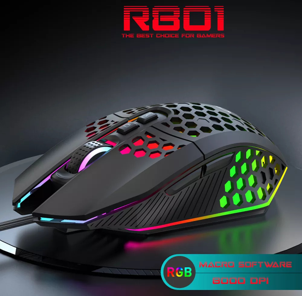 - chuột gaming rainbow r801 led - bền đẹp , chất lượng, trang bị phần mềm macro điều chỉnh chức năng