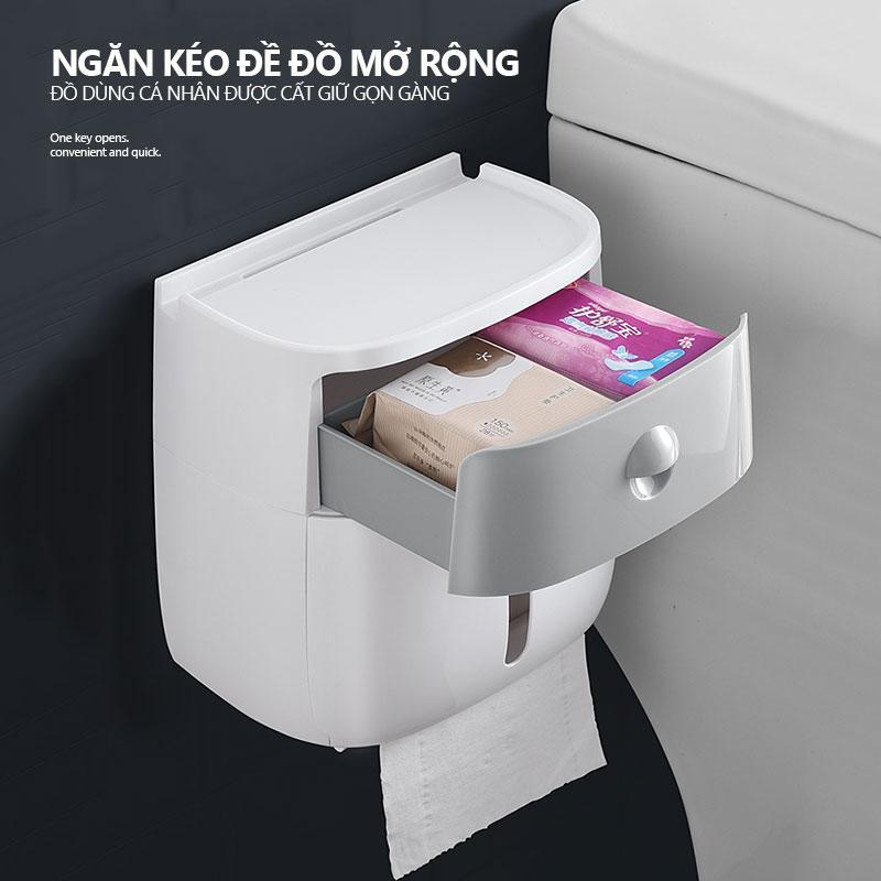 [HCM]Hộp đựng giấy trong nhà vệ sinh treo tường nhà tắm 2 tầng ECOCO E1804 Phụ kiện nhà tắm Hộp đựng giấy vệ sinh 2 tâng nhỏ gọn tiện lợi độ bền cao