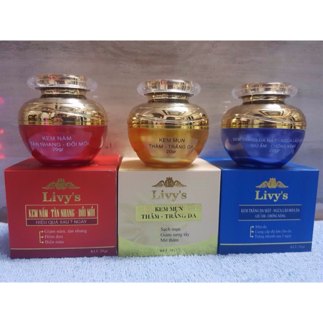 Kem Face Livy’s Đỏ Kem Face Livy's màu đỏ giảm nám tàn nhang đồi mồi đốm đen