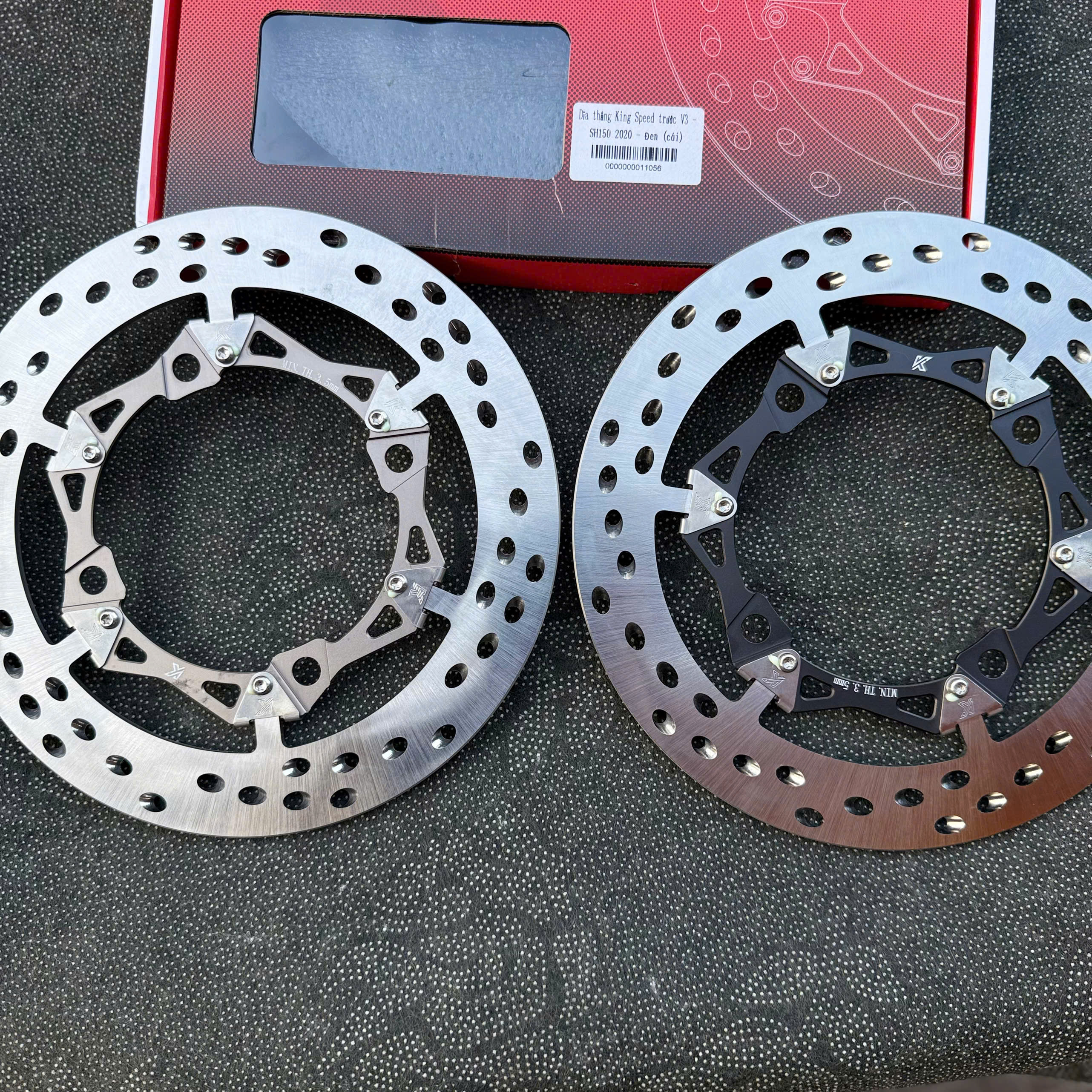 Đĩa thắng King Speed Race Sh 150/160 240mm lắp đặt như zin