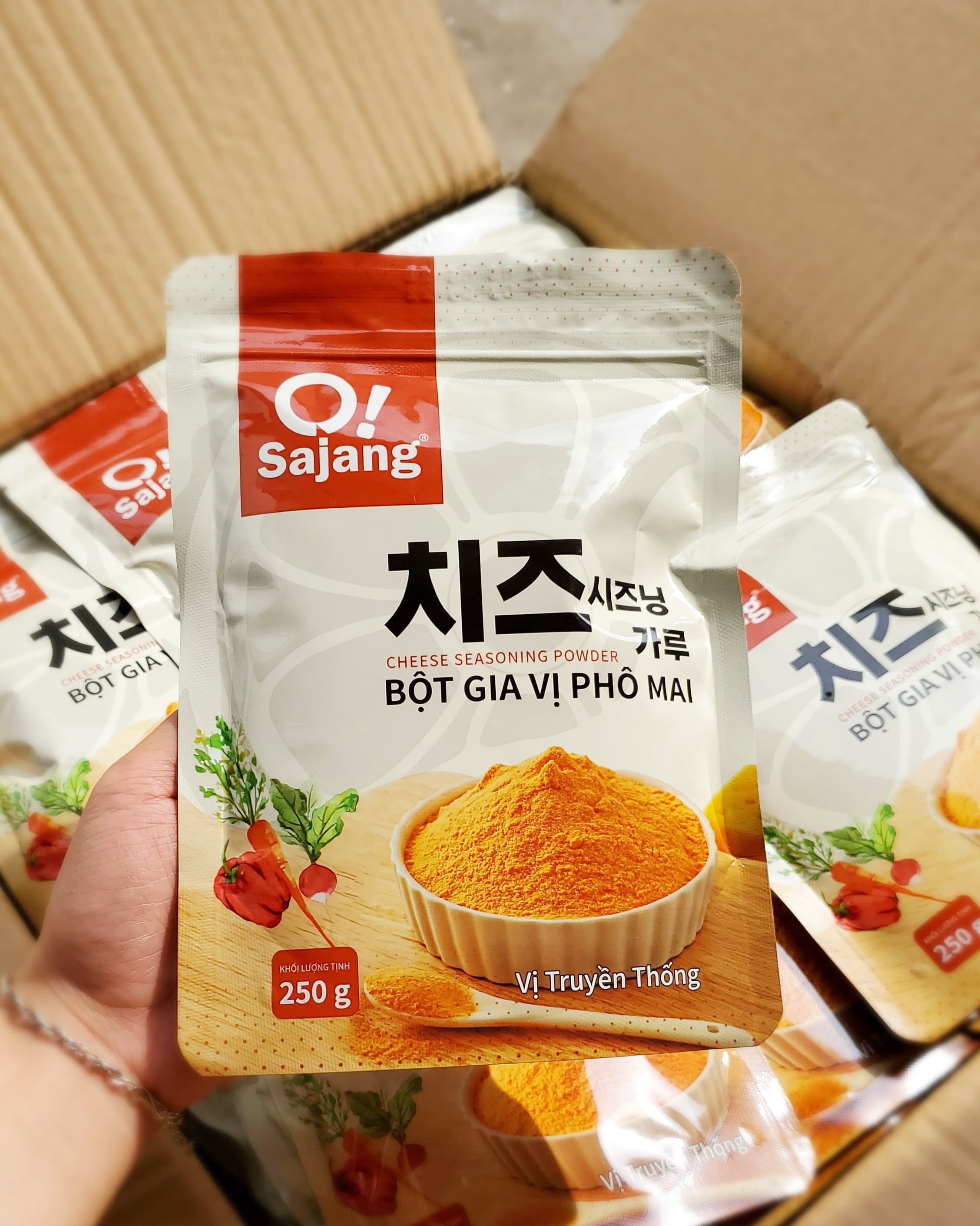 Bột rắc phô mai Hàn Quốc O! 250g làm khoai lang lắc, khoai tây lắc....