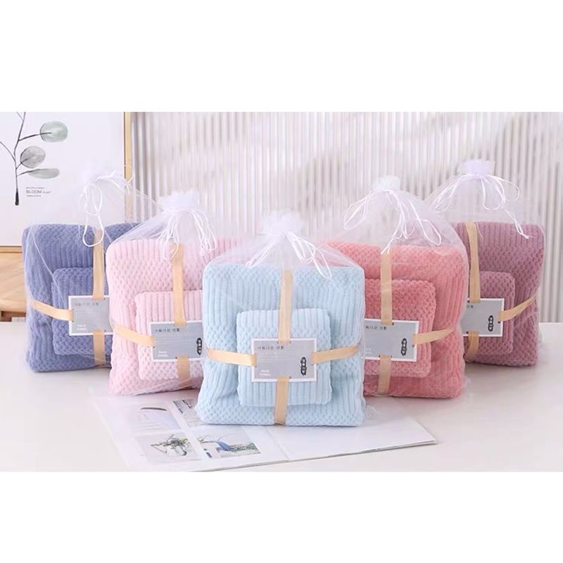 Set 2 khăn tắm và khăn mặt lông cừu