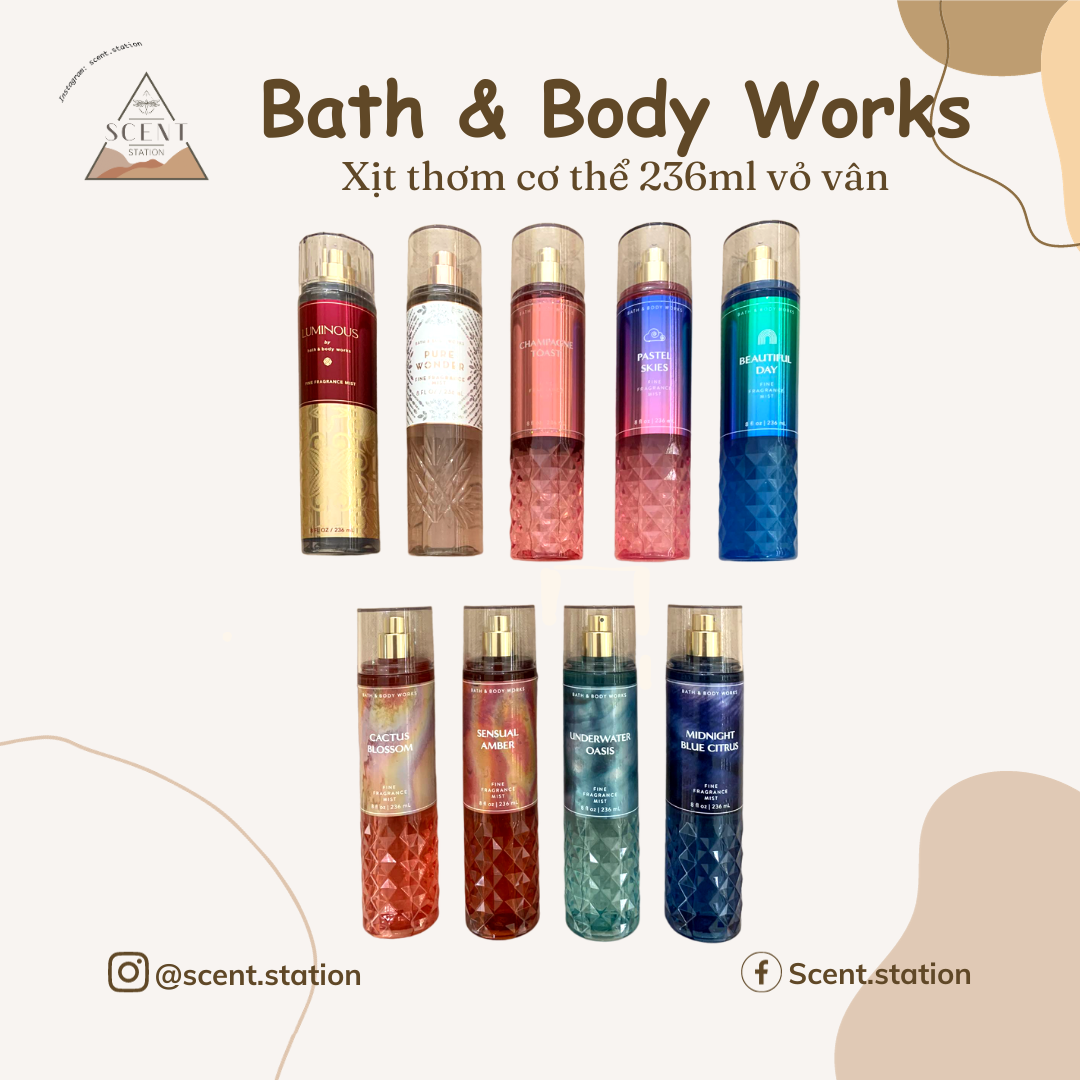 Xịt thơm cơ thể Body mist Bath & Body Works 236ml
