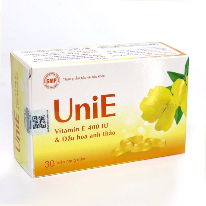 UniE Bổ sung Vitamin E 400 IU & Dầu Hoa Anh Thảo