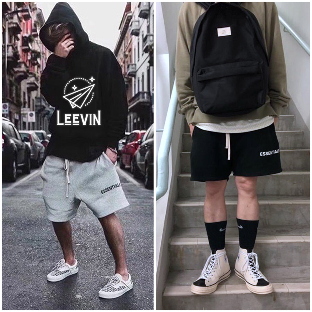 Quần Short FOG X ESSENTIALS Unisex - Quần Đùi ESSENTIALS Nam Form rộng -Leevin Store