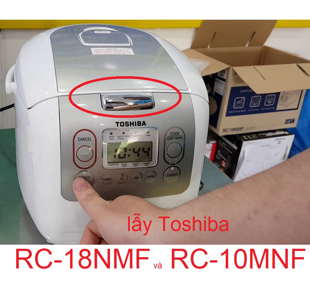 Lẫy Khóa vung Nồi cơm Toshiba - Lẫy gài mở Khóa Nắp Nồi cơm dành cho Toshiba Model RC-18NMF và RC-10MNF