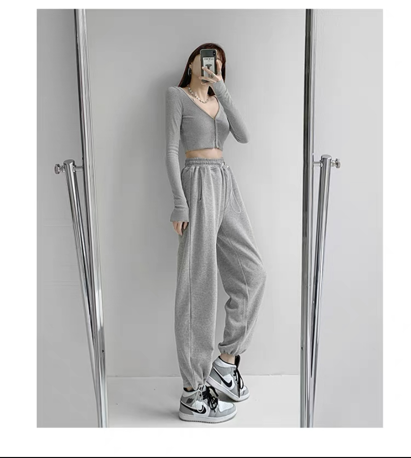 Quần sweatpants cotton dây rút chun bo gấu chất tổ ong mềm mịn, thoáng mát, dễ phối đồ cho nam nữ i'm basic