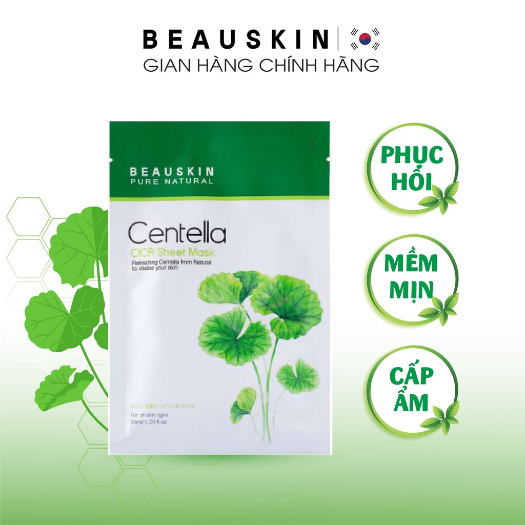 Mặt nạ Phục hồi và Tái tạo da Cica Centella Sheet Mask 30ml - Hàn Quốc Chính Hãng