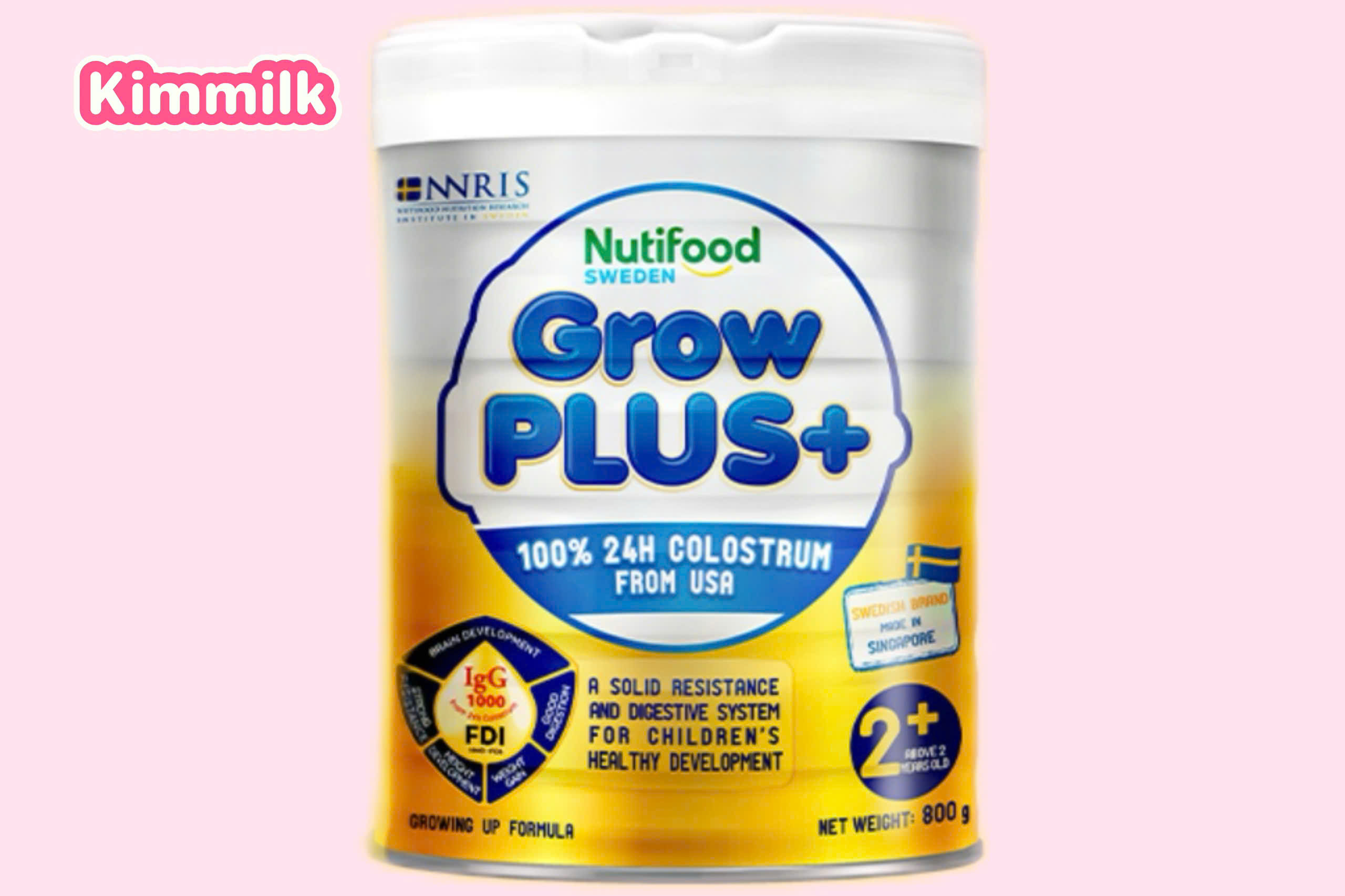 Sữa non nutifood growplus vàng 2+ 800g