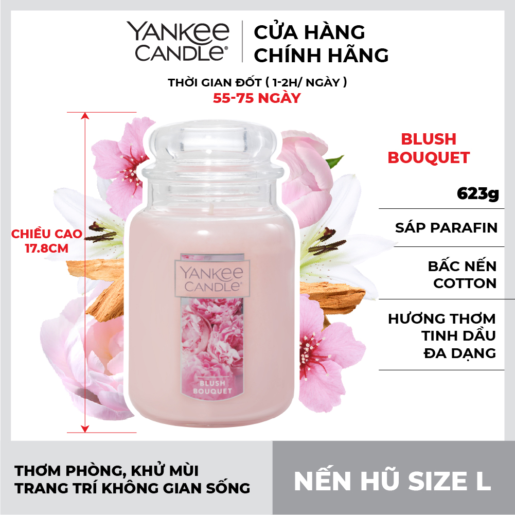 Nến hũ Yankee Candle size L - Blush Bouquet
