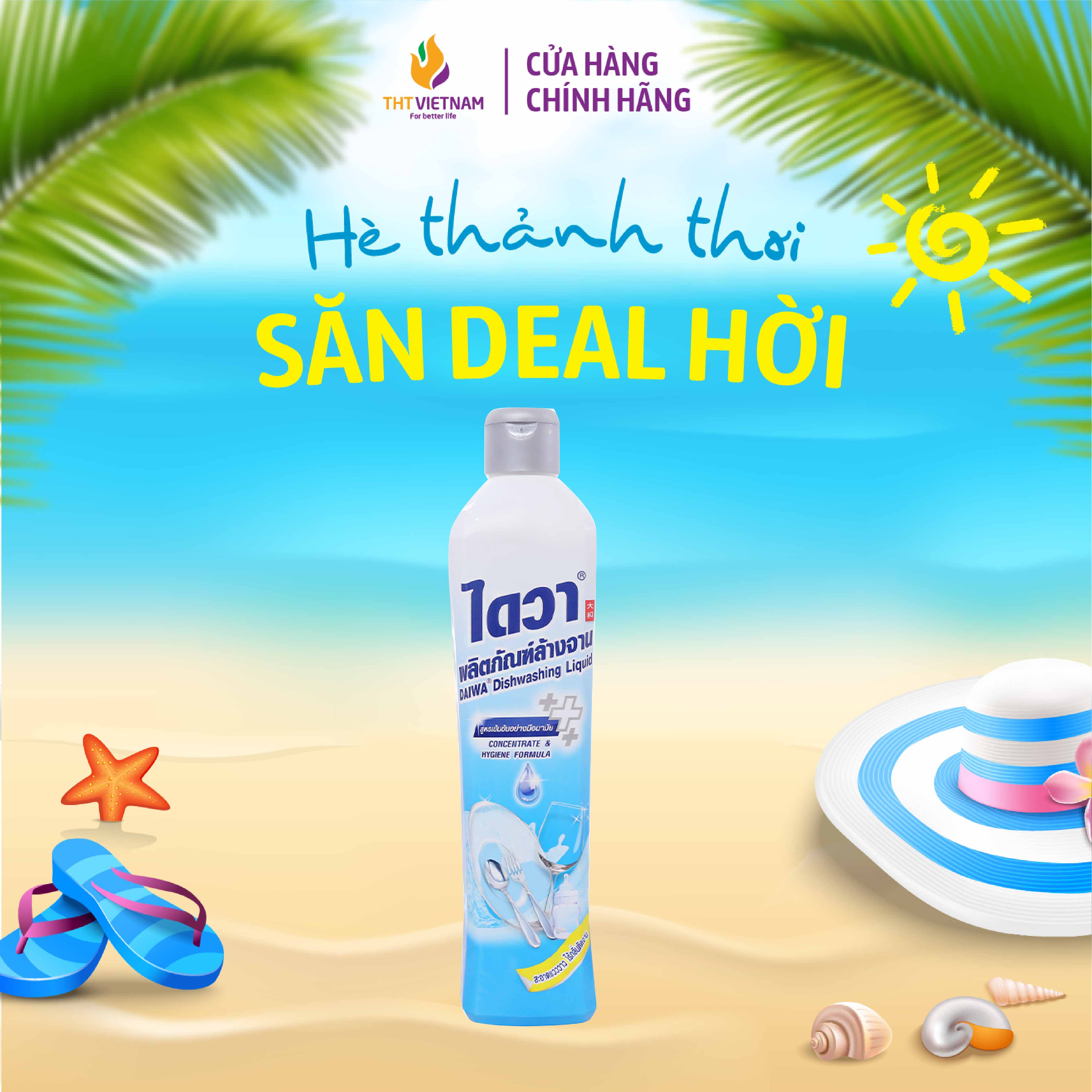 Nước rửa chén bát đậm đặc Daiwa không mùi 800ml