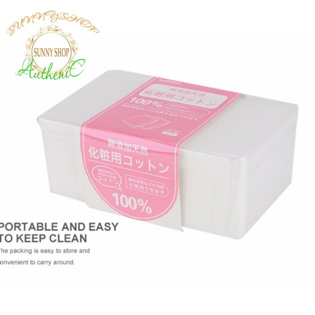 Hộp bông tẩy trang miniso 1000 miếng