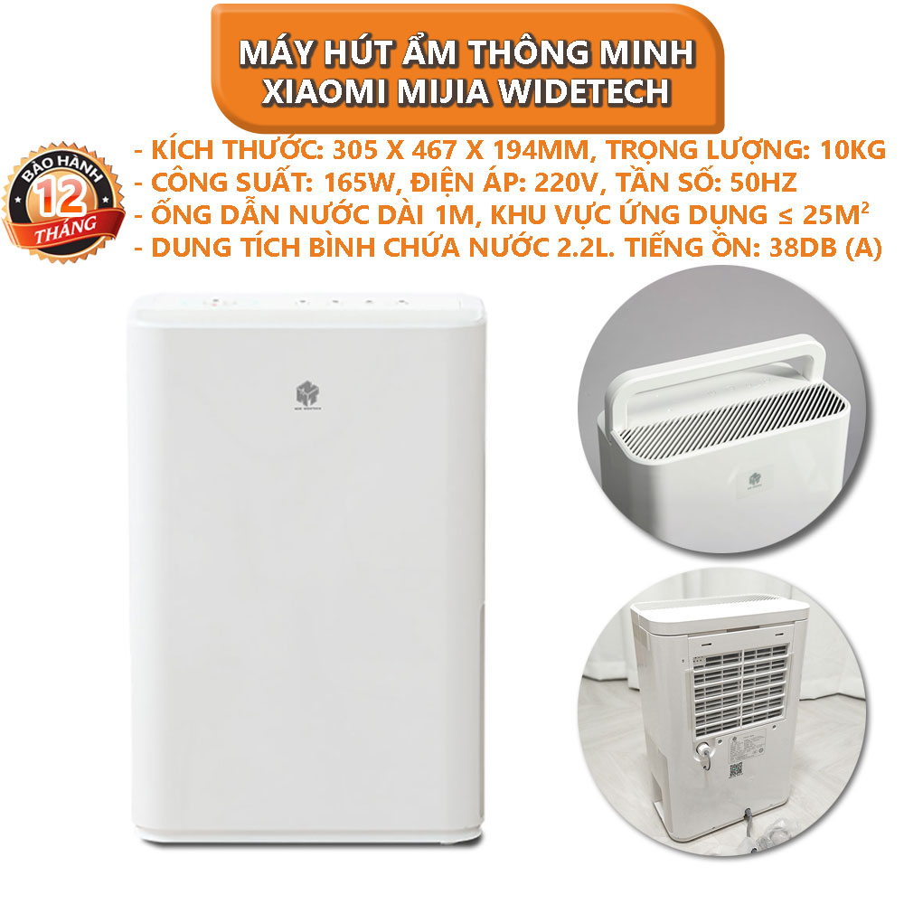 Máy hút ẩm thông minh xiaomi mijia widetech 12l - bảo hành 12 tháng