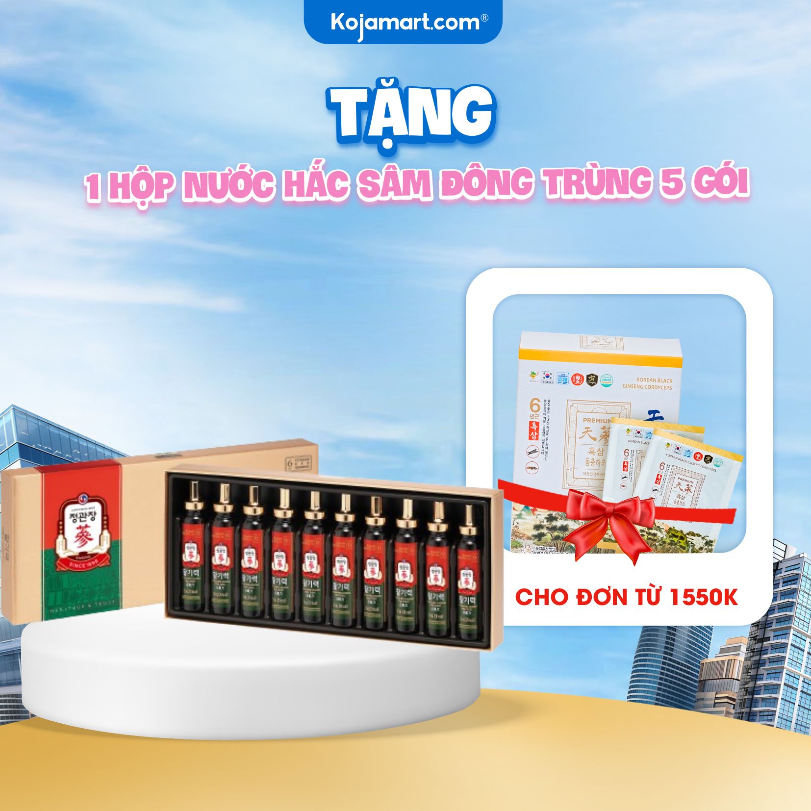Nước hồng sâm kgc jung kwan jang vital tonic hàn quốc 20ml x 10 ống