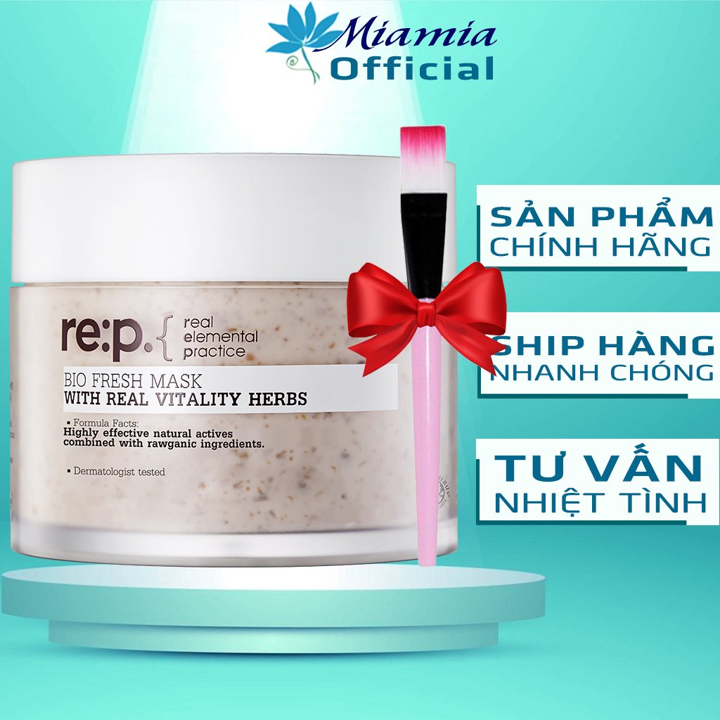 Mặt nạ đất sét hoa hồng re:p dưỡng trắng da re:p bio fresh mask with real vitality herbs 130g