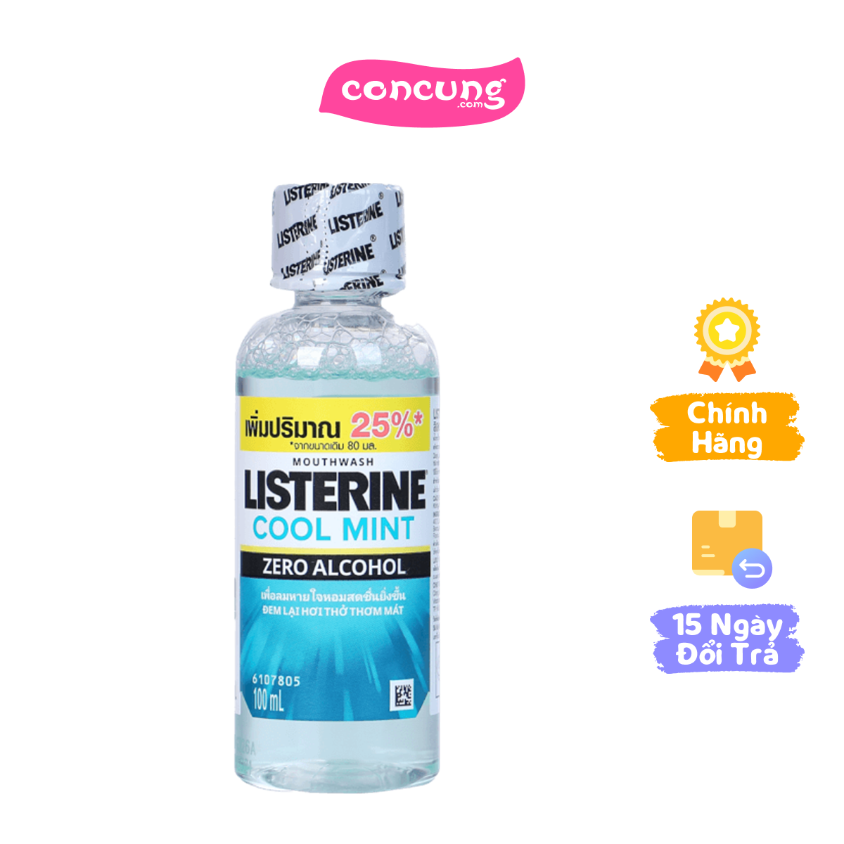 Nước súc miệng Listerine Coolmint Zero Alcohol 100ml