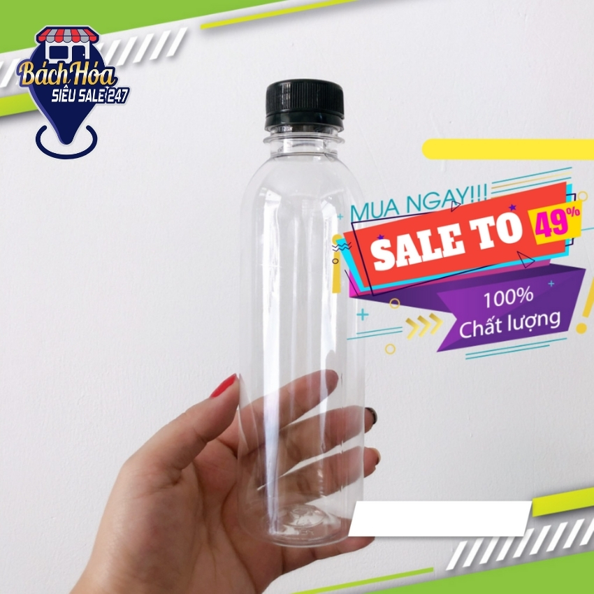 [SIÊU SALE] [COMBO 10 CHAI] Chai Nhựa MIZUKI 330ml - TRÒN [MTK330] + Quà Tặng Tem dán chai/ Phiếu ship hàng in sẵn