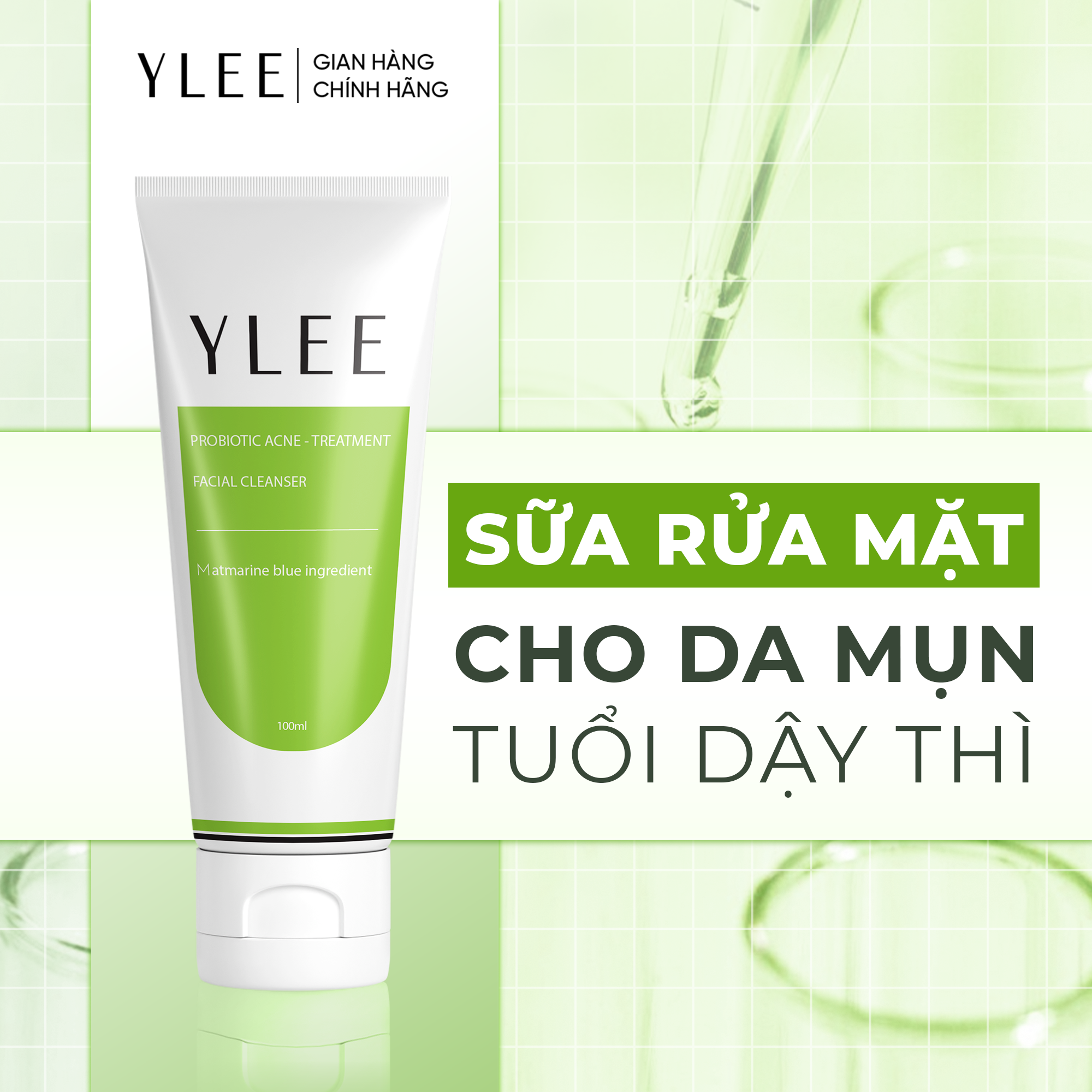 Sữa rửa mặt Ylee cho da dầu mụn tuổi dậy thì