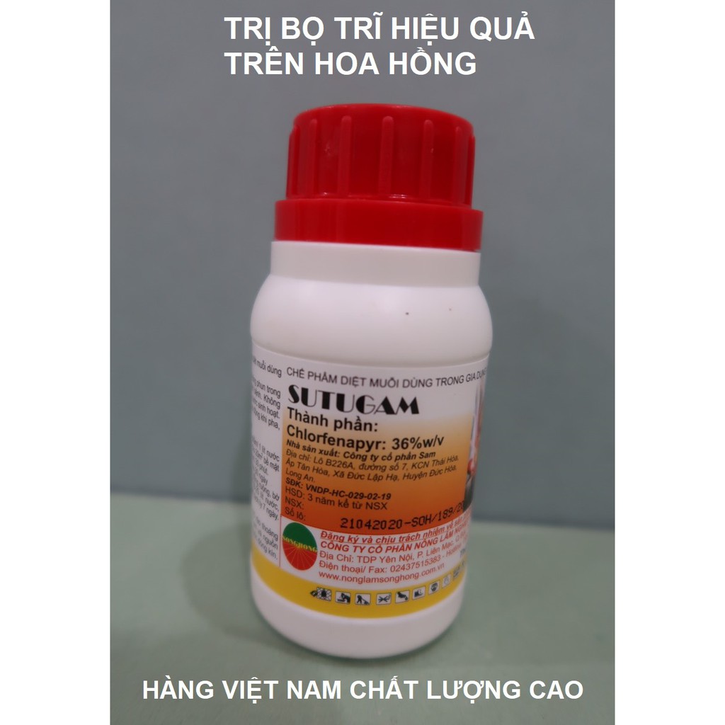 Sutugam 100ml Chuyên Sâu Trĩ Muỗi côn trùng cho cây trồng, Sutugam -Diệt bọ trĩ hiệu quả trên cây hoa hồng