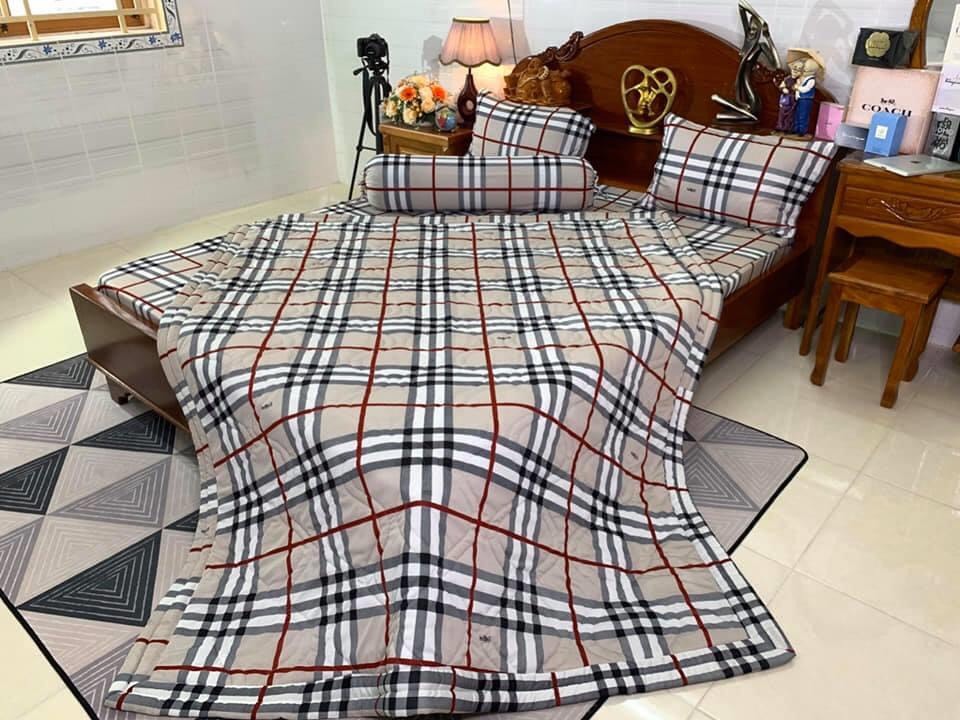 [HCM]Bộ drap thun Hàn Quốc loại 1 có mền 5 món ( 1 drap + 1 chăn chần bông + 3 áo gối) hoặc chăn lẻ