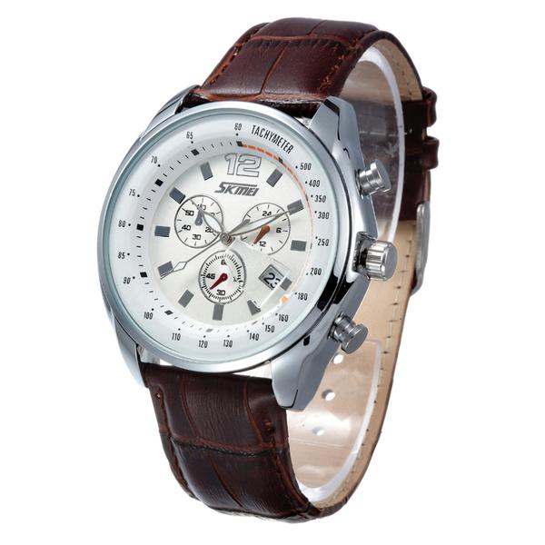 Đồng hồ thể thao dây da Skmei 6852