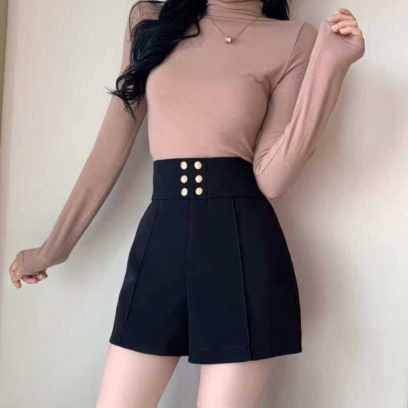 Quần Short Nữ Cạp Cao 6 cúc , quần đùi nữ cạp cao cực xinh
