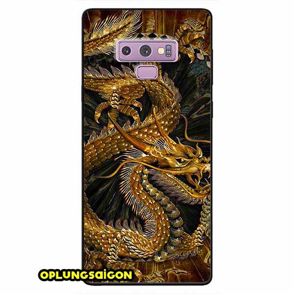 Ốp lưng dành cho Samsung Note 9 mẫu Rồng Nền Đen