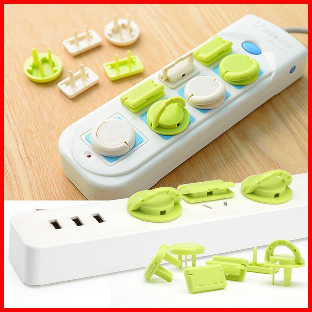 COMBO 10 CHIẾC BỊT Ổ ĐIỆN AN TOÀN CHO BÉ (CÓ MÓC THÁO RA LẮP VÀO DỄ DÀNG, NHIỀU MÀU SẮC)