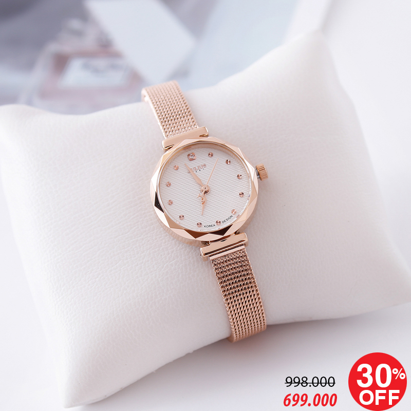 Đồng hồ nữ julius hàn quốc ja-829c dây thép đồng