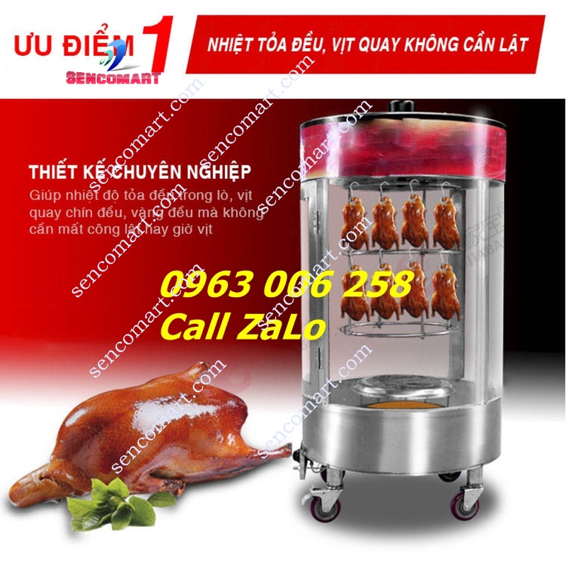 [Trả góp 0%]Lò Quay Vịt Kính Xoay 850S - Lò Quay Vịt Hiện Đại - Gồm Chức Năng Quay Vịt Và Chức Năng Trưng Bày
