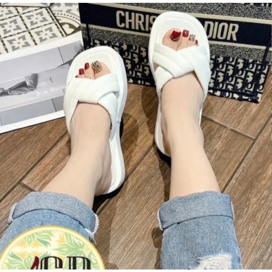 [HCM] DÉP NỮ THỜI TRANG ĐÍNH NƠ CHỮ H CAO CẤP.