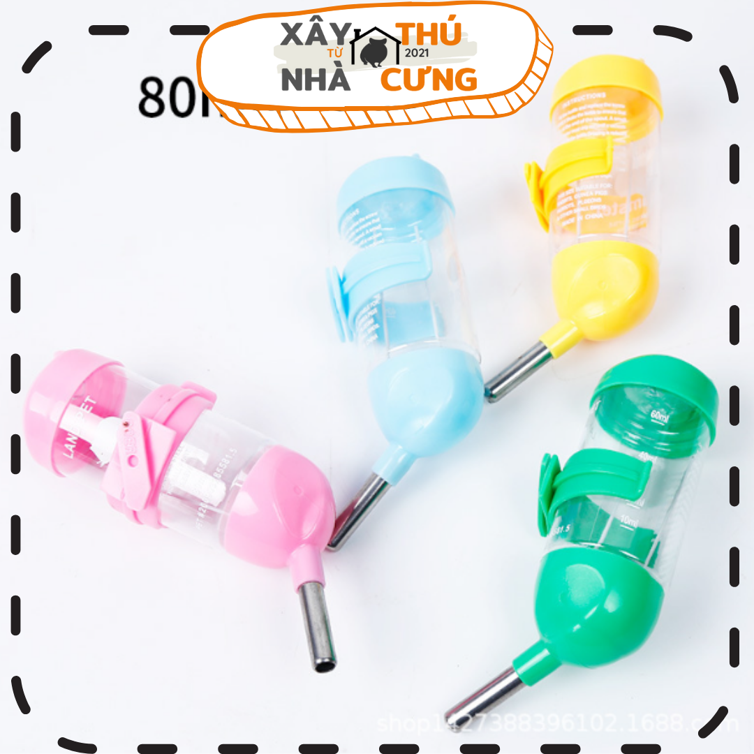 Bình nước bi 80ml cho hamster và thú cưng
