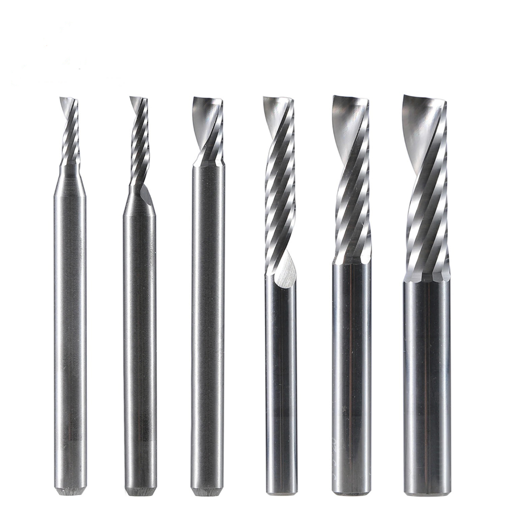 Mũi dao phay cnc 1 me xoắn d0.5 đến d6